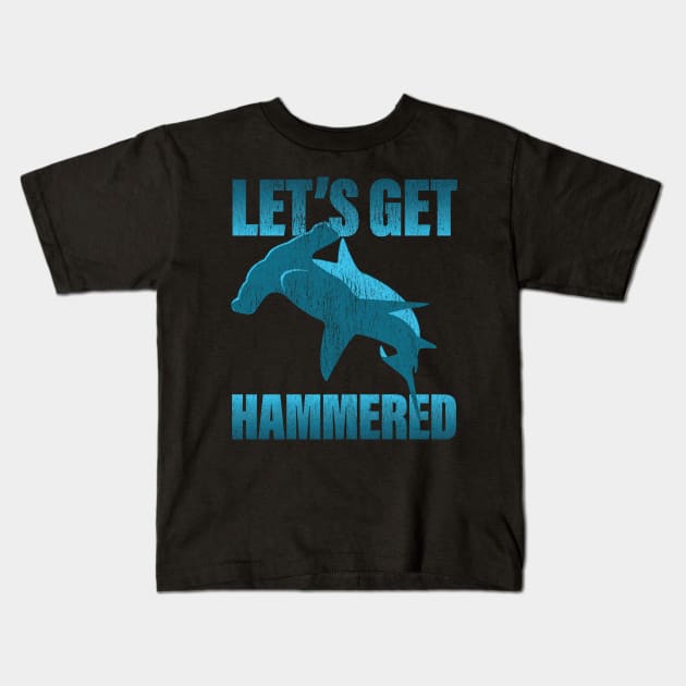 Funny Deep Sea Diving product - Faded Hammerhead Shark design Kids T-Shirt by Vector Deluxe